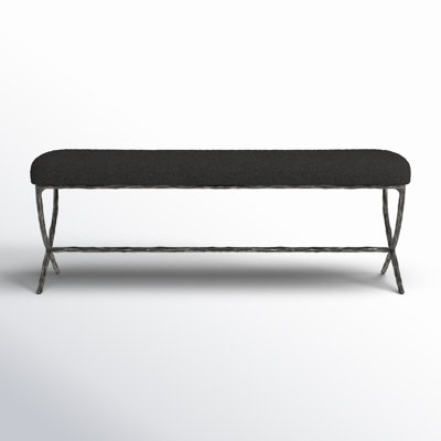 Janeen Boucle And Metal Bench