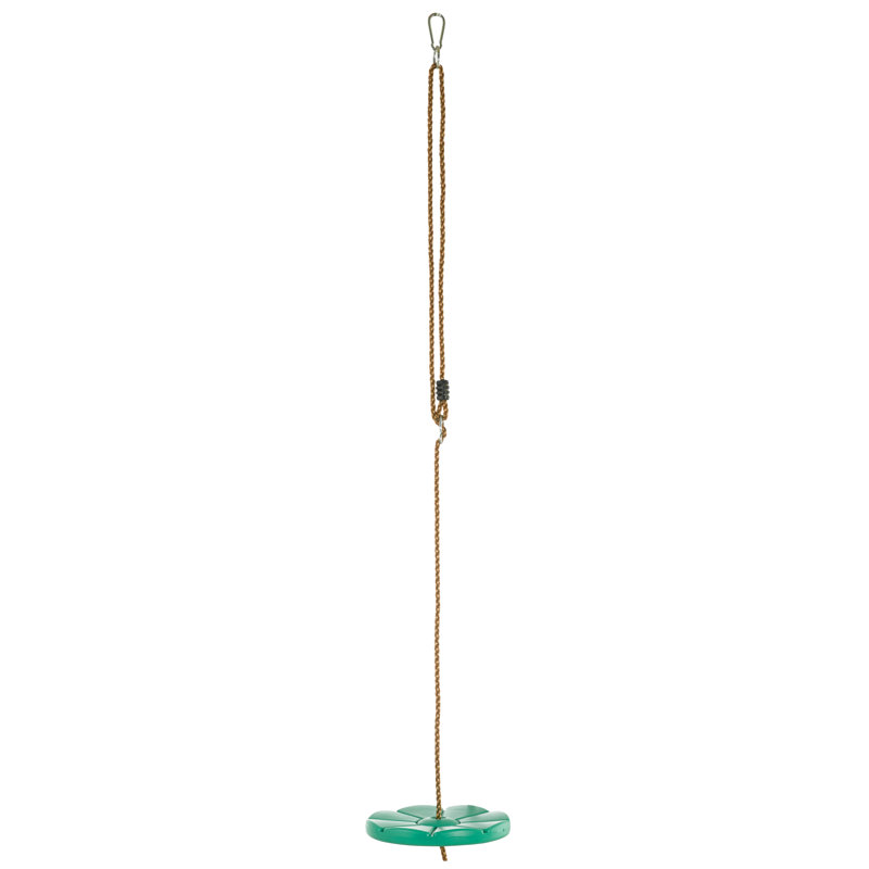 Machrus Swingan Cool Disc Swing With Adjustable Rope - Fully Assembled, Green