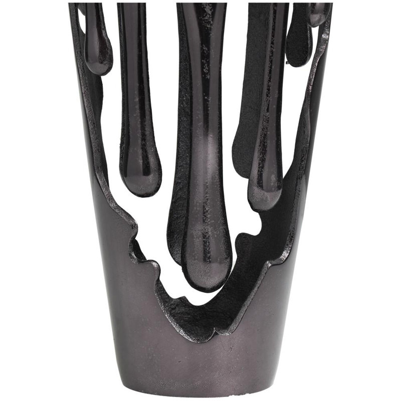 Vase décoratif Moderna, H 15,4 po x l 7,05 po x P 6,95 po, Noir
