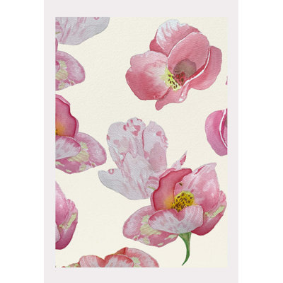 " Wild Dog Rose On Ecru "