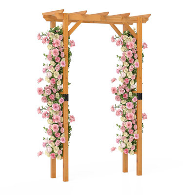 140cm W x 60cm D Solid Wood Arbour in Orange