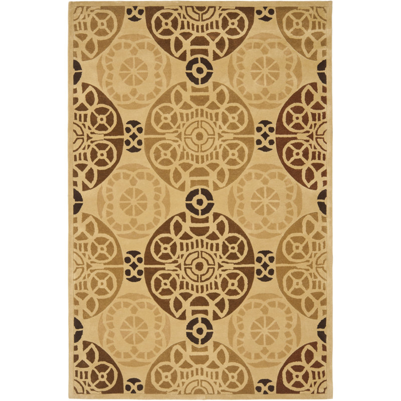 Mclain Oriental Wool Hand Woven Indoor / Outdoor Area Rug, Rectangle 122 x 183 cm