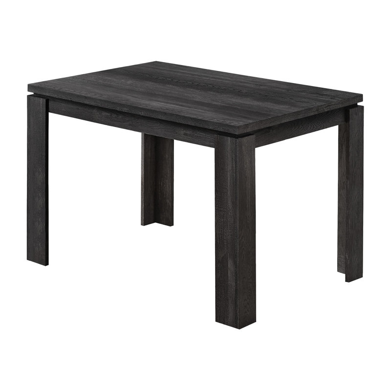 Table de salle à manger rectangulaire 48 po en stratifié noir