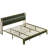 Dark Green Upholstered Platform Bed With Storage Headboard & Charging Station-2142413962