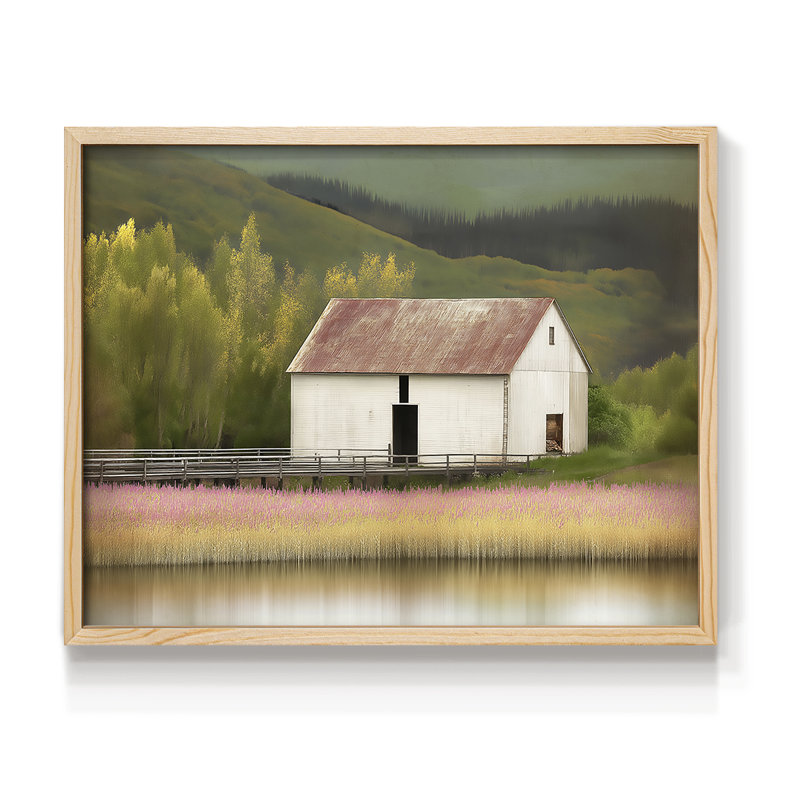 Paysage, série XXVVII, reproduction encadrée, Naturel, H 11 po x l 14 po