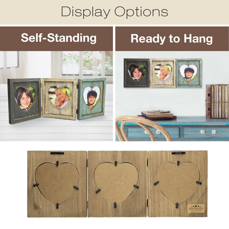 Hodslavice Wood Beveled Picture Frame with Mat