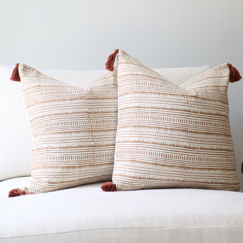 Cotton Pillow Cover, 18" H x 18" W