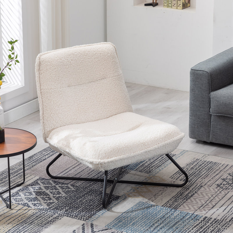 Addysun Upholstered Slipper Chair, White