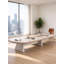 Grande table de conférence en bois laqué de style moderne pour le bureau