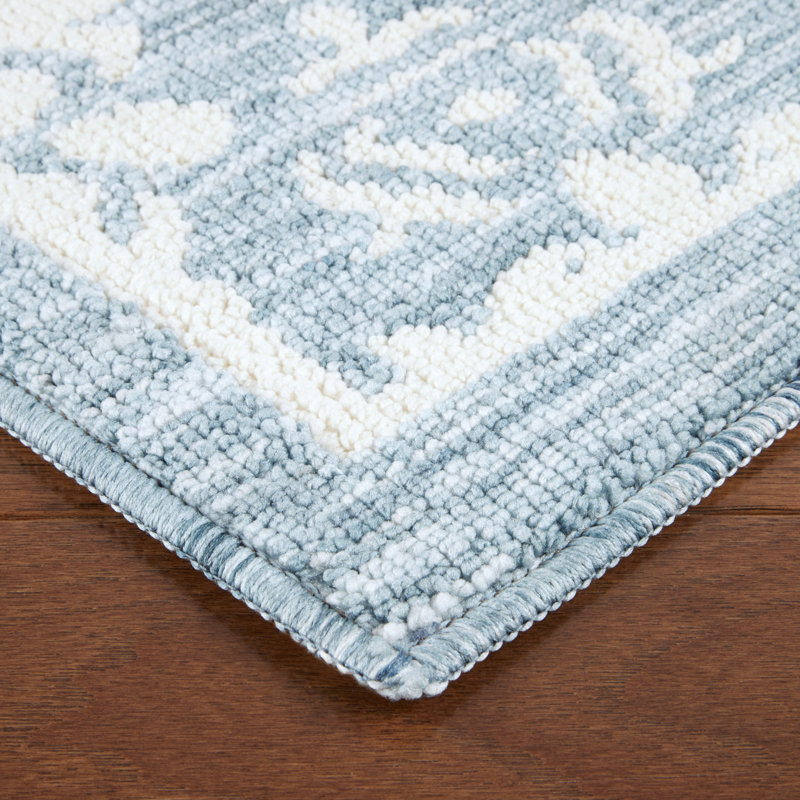 TOWN & COUNTRY EVERYDAY Walker Everwash Non-Slip Backing Kitchen Mat, Runner 2' x 6', Light Blue