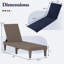 Fauteuil inclinable 2PCS avec dossier réglable à 3 positions et coussin brun et bleu-1736683648-1736683650