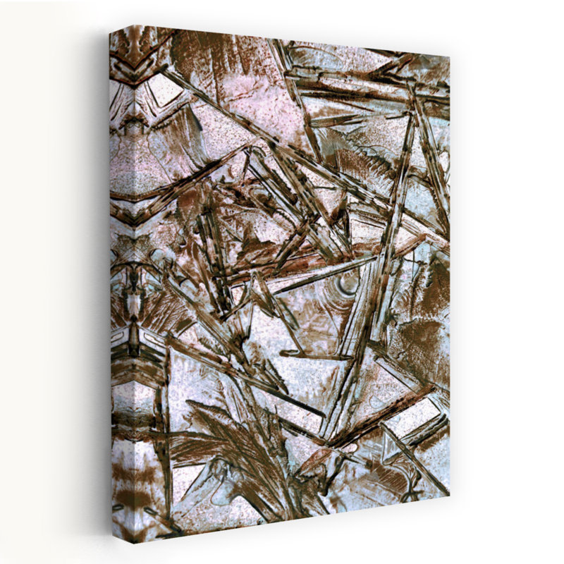 Sépia sépia abstrait géométrique nature moderne hiver, H 24 po x l 16 po