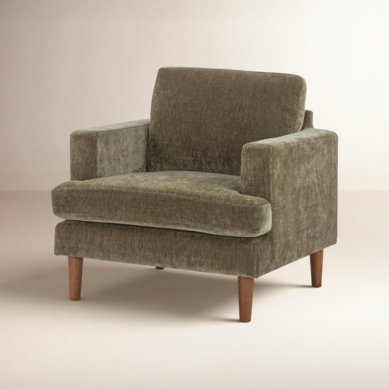 Laguna Upholstered Armchair, Olive Green Performance Chenille