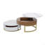 Table basse à plateau rond en bois Dolce Vita 31,5 "et 27,56" blanc-187189984