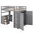 Twin Size Loft Bed With Drawers,Desk,And Wardrobe-717491446