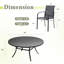 Ensemble de salle à manger pour 8 personnes avec chaises empilables PVC-coated polyester-1109264281