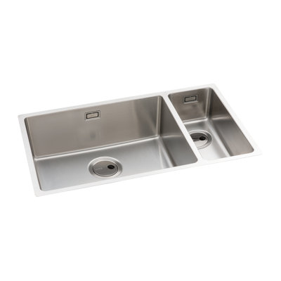 Abode Designs 440mm W Double Bowl Stainless Steel Undermount Kitchen Sink