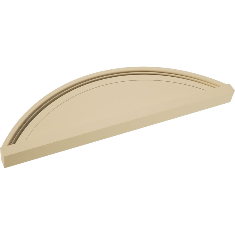 Segment Arch Smooth Signature Urethane Pediment, Primed Tan, 24" x 7" x 2", None