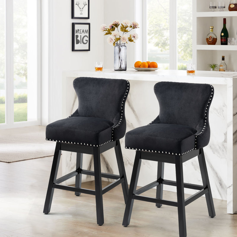 Tabouret pivotant 29 po Angelicamae, 2, Noir, noir, noir, noir