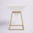  Azier Wood Inverted Pyramid Geometric Side End Accent Table with Gold Metal Stand-768681444-768681445