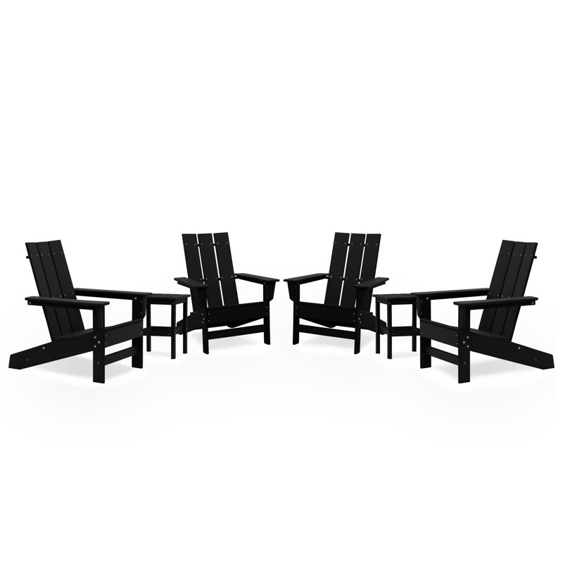 Ratcliff 4 - Person Patio Conversation Set, Black