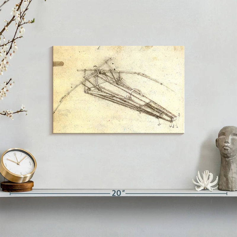 Laelle Design For A Flying Machine, 8" H x 12" W