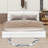 King Size Upholstered Platform Bed With Thick Headboard-123044831