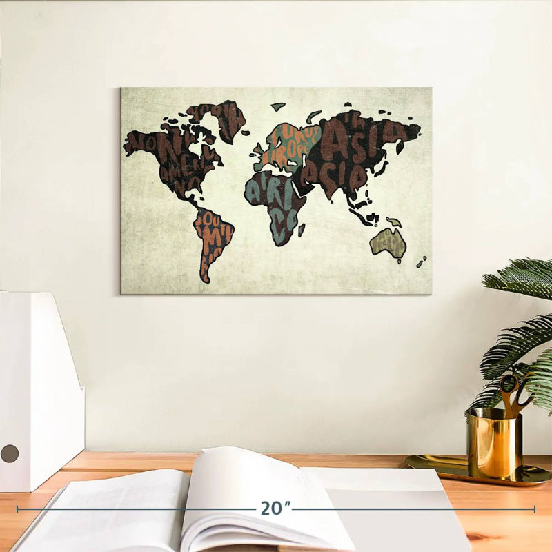 Continents Word Lennon, H 8 po x l 12 po