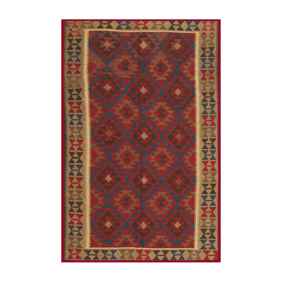Tapis rouge / brun Southwestern