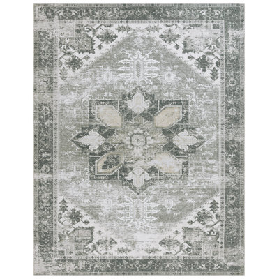 Tapis oriental sauge foncé / ivoire DeBary