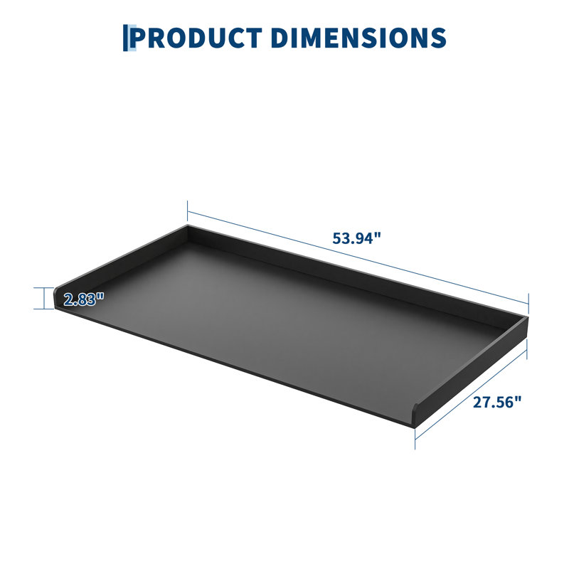 Comptoir de laveuse-sécheuse 54 po, plan de travail pliant pour salle de lavage rustique avec patins antidérapants pour plier et organiser