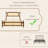 Pine Wooden Platform Bed With Rattan Headboard & Footboard-772424339-772424333
