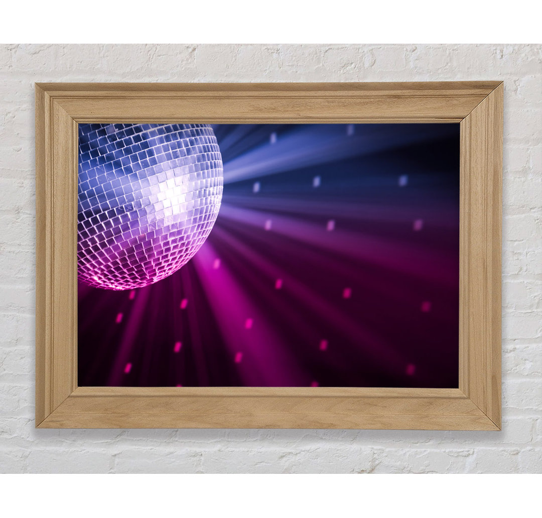 Disco Ball Blau und Rosa - Druck