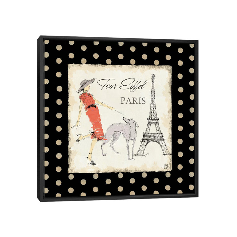 Avery Tillmon, "Mesdames à Paris II", impression sur toile tendue, H 18 po x l 18 po x P 1,5 po, Toile avec cadre noir