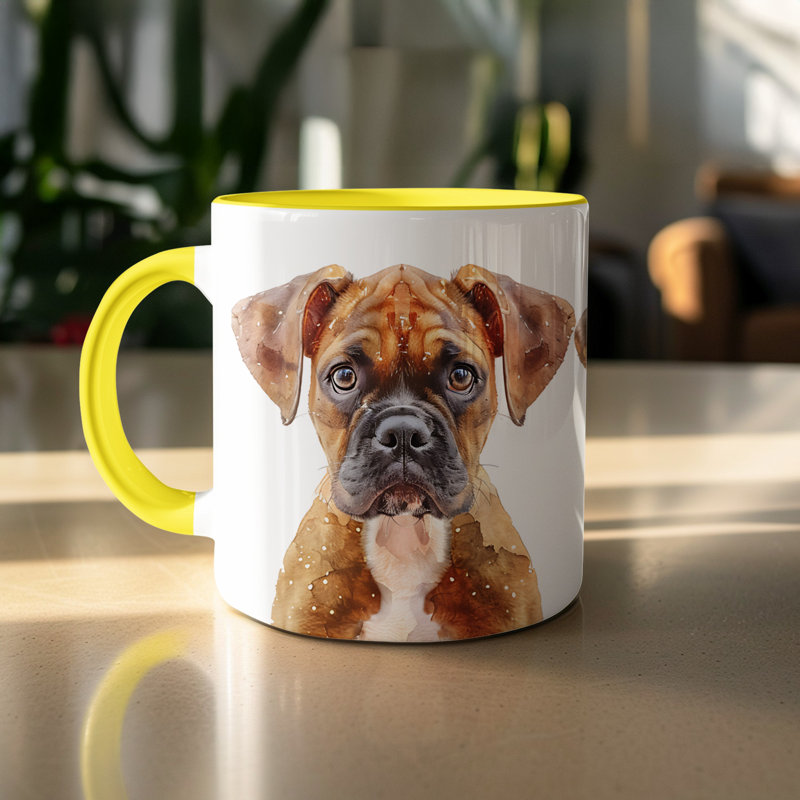 Mug, 2, Yellow