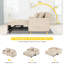 2 Seater Linen Sofa Bed-1907410475