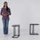 Auxter C Shaped End Table TV Tray Set
