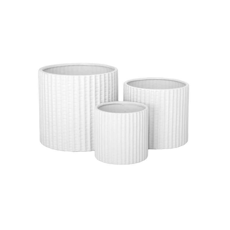Ceramic Pot Matte Finish White