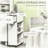 3-Tier Slim Rolling Storage Cart with Slide-Out Shelves and Drawer for Kitchen or Bathroom Organization.