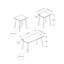 3 tables basses, noyer foncé, tables basses et tables de bout, surface facile à nettoyer pour une salle de pause de bureau