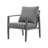 [Set of 2] Gray Aluminum Lounge Chair with Sleek Rope Accents and Comfortable Cushions, Perfect for Modern Outdoor and Indoor Spaces-1042665353