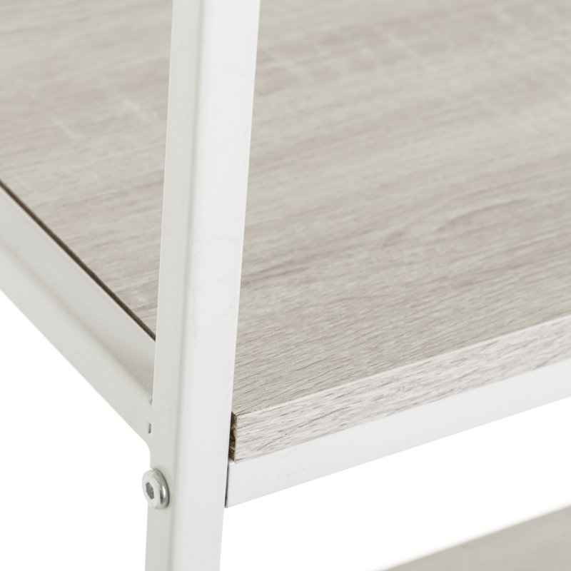 Rodarte 60cm W Steel Shelving Unit, White/Light Gray