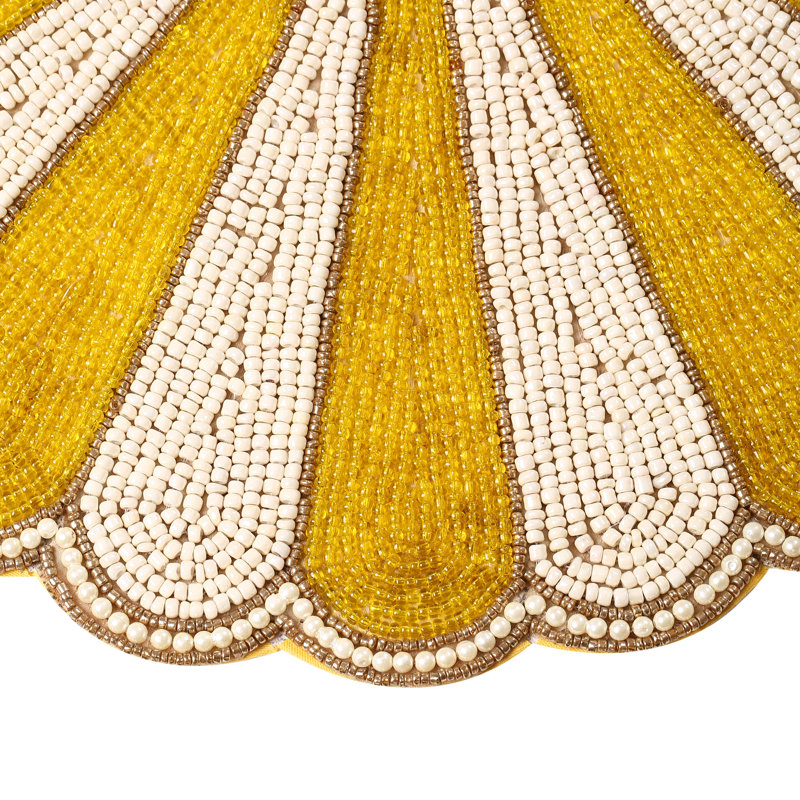 Napperon en verre 15 "Branan, Jaune