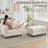 37.8" W Upholstered Chenille Armchair with Ottoman-1562201097