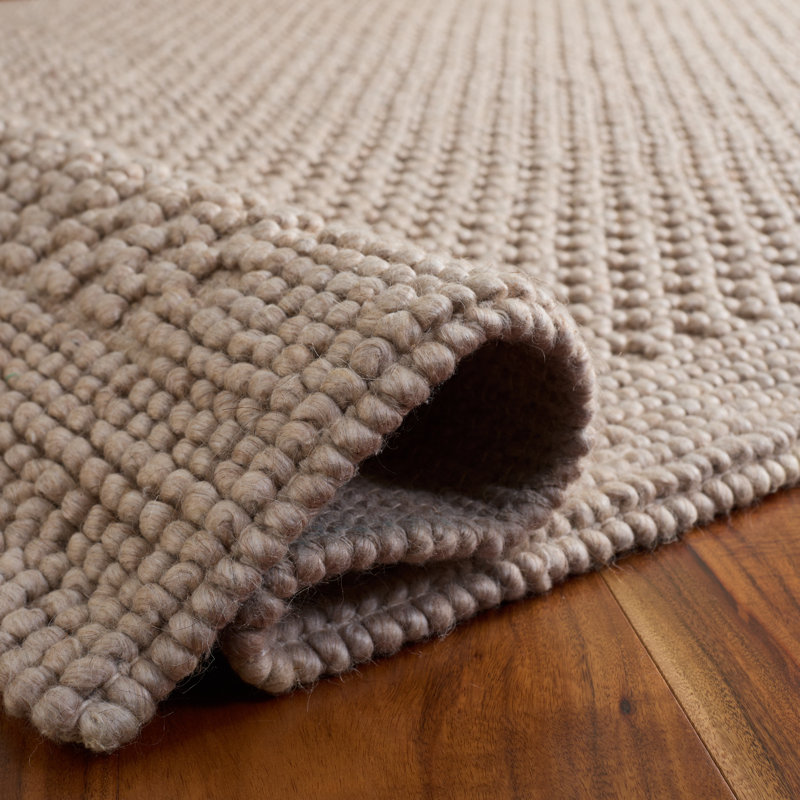 Natura Hand Woven Wool; Cotton; Recycled P.E.T Geometric Indoor Rug, Rectangle 6' x 9'