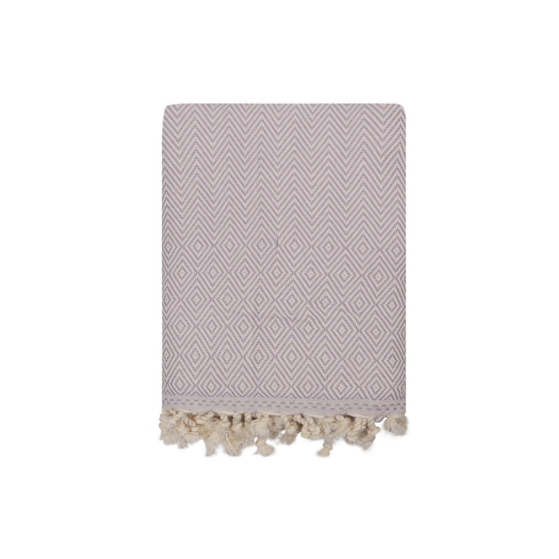 Serviette de plage 100% coton Lawlor, Lilas clair