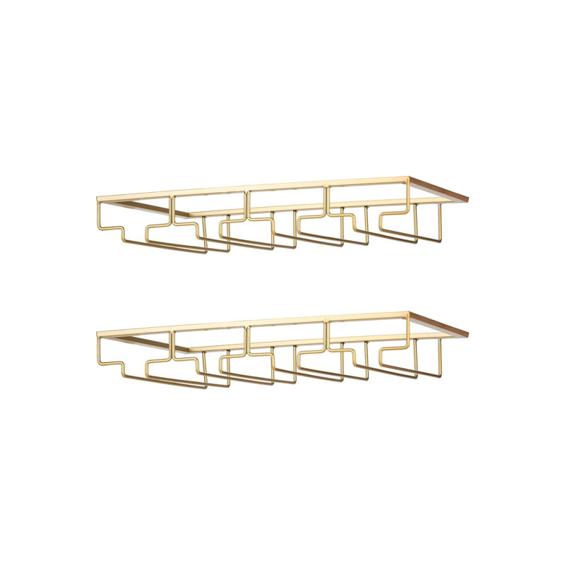 Cabinet/Enclosed Storage Wine Glass Rack Gold