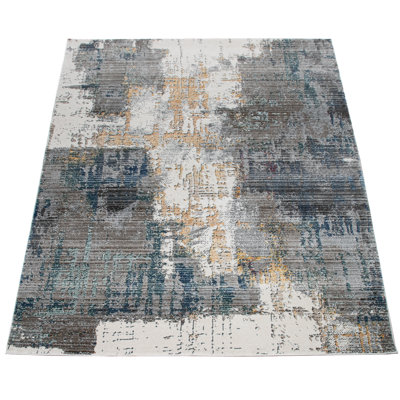 Tapis gris / crème Angelyssa