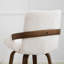 Tabouret de comptoir pivotant 26 po avec dossier enveloppé en bois cintré à finition noyer-1295572921-1295572920