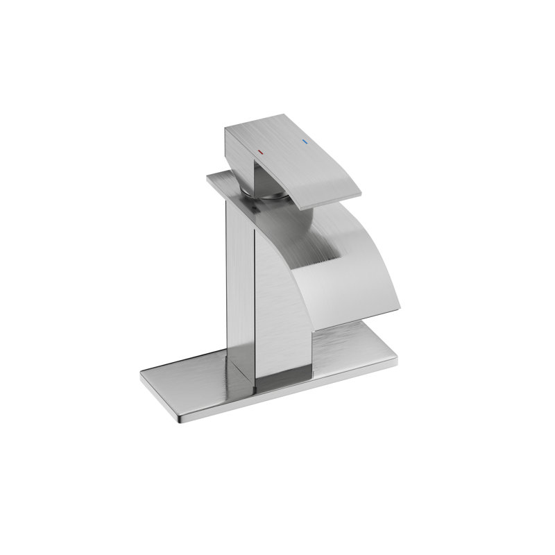 Robinet de lavabo pour salle de bain à poignée simple 6 "certifié CUPC Harlow, Nickel brossé